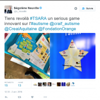 Tiens revoilà TSARA – Un tweet de Ségolène Neuville.